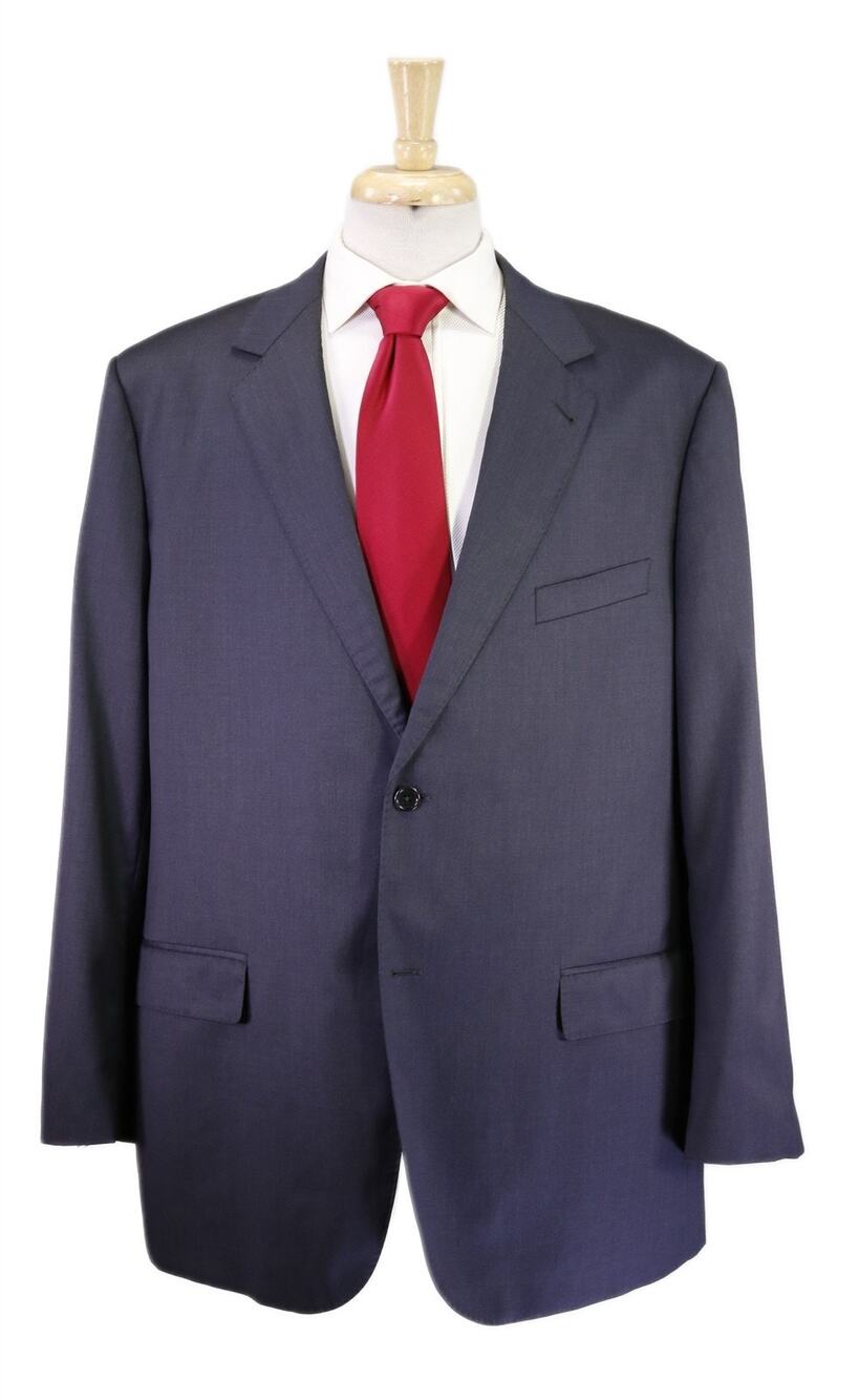 Custom Tailored Solid Gray 2-Btn Full Canvas Wool Suit 48R